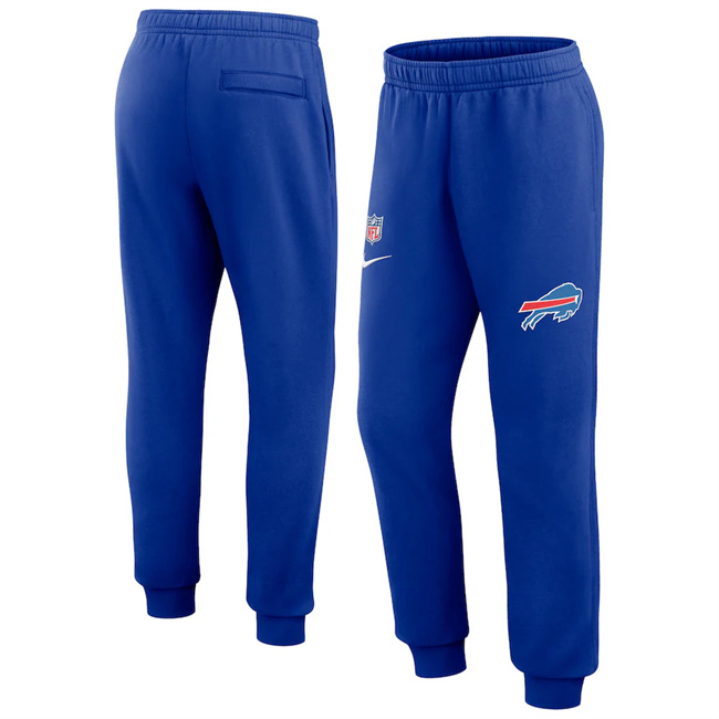 Men's Buffalo Bills Blue Chop Block Fleece Sweatpants - Click Image to Close